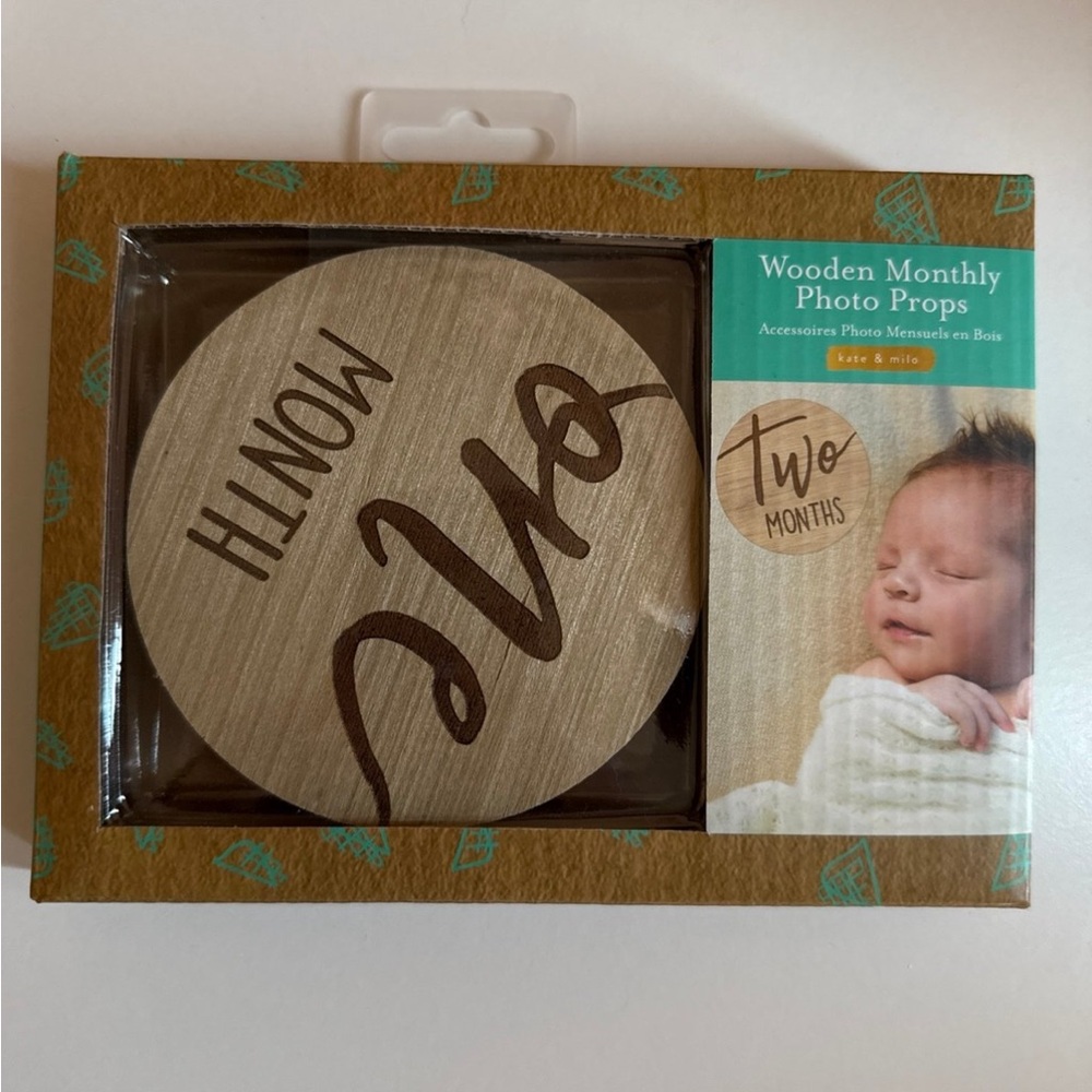 Wooden Monthly Milestone Photo Props